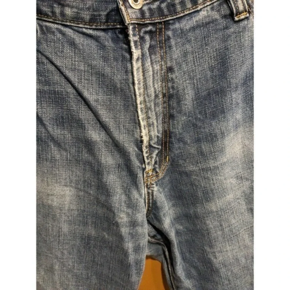 Lucky Brand 221 Vintage Straight Mens 36x32 Blue Denim Soft Faded jeans distress